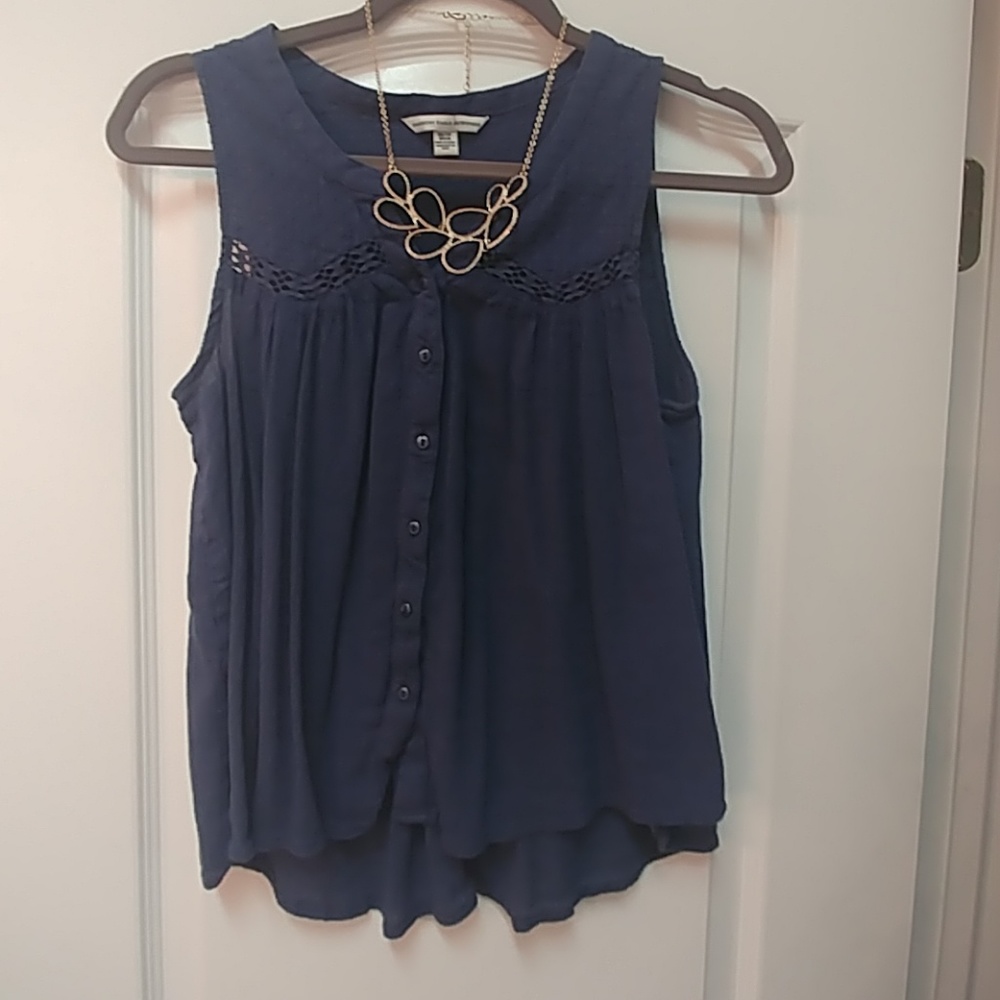 American Eagle sleeveless blue top